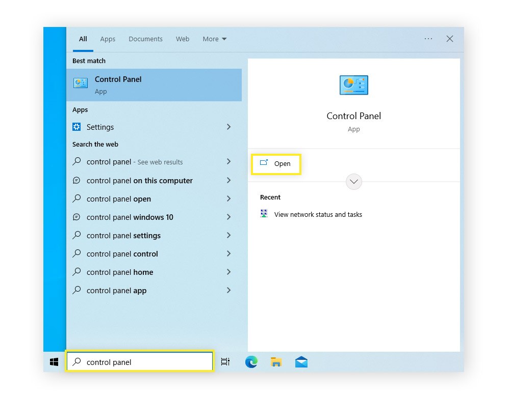 Unter Windows können Sie den WLAN-Sicherheitsschlüssel über die Systemsteuerung abrufen.